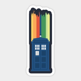 A New Doctor Is In The House - 13th Stripes Blue Police Box 1 Sticker